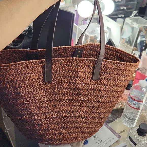 Saint Laurent Panier Bag in Raffia - Picture 4 of 7